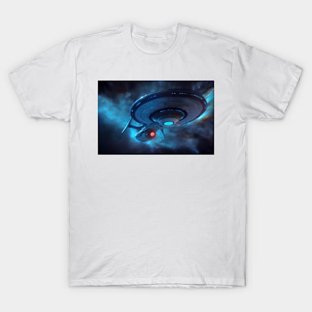 Enterprise at warp T-Shirt by DigiArtsSpace